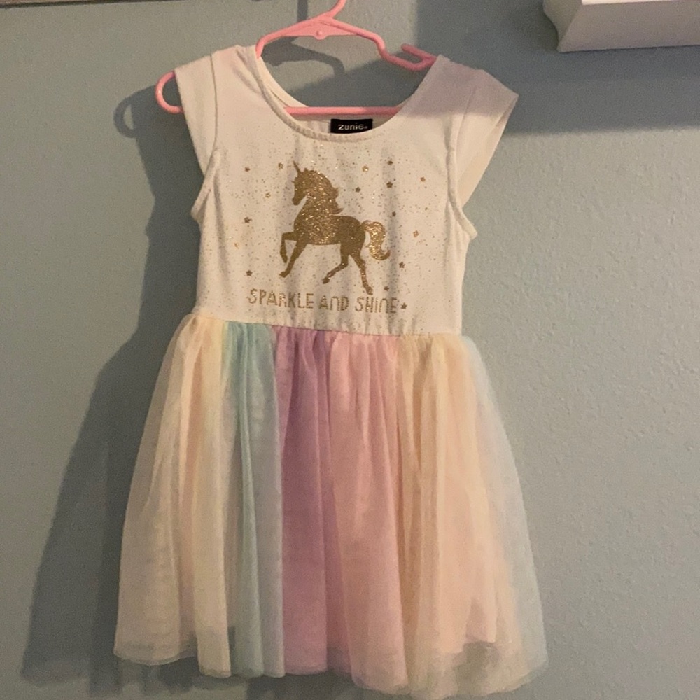 Zunie unicorn dress size 4